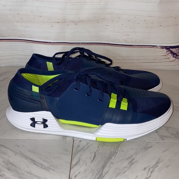 Under Armour Speedform Amp 2.0 Navy & Green Sneakers Size 9 Style 1295773-401 main image 8
